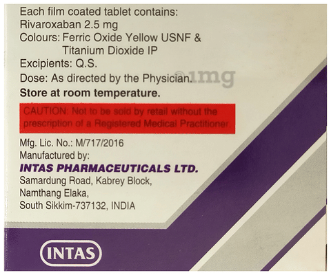 Unclot 2.5 Tablet image Unclot 2.5 Tablet image