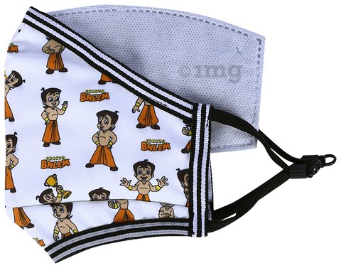 Vibe Chhota Bheem Premium Re Usable Face Mask for Kids with 25