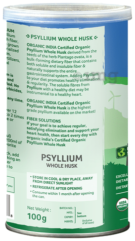 Organic India Whole Husk Psyllium Organic Isabgol: Buy bottle ...