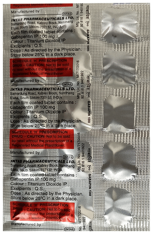 Gabapin 100 Tablet image