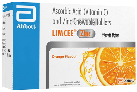 Limcee Zinc Chewable Tablet Orange image Limcee Zinc Chewable Tablet Orange image