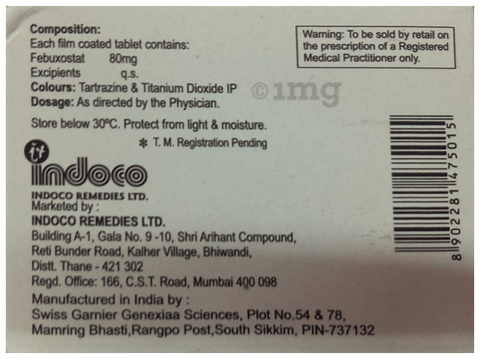 Febubest 80 Tablet image