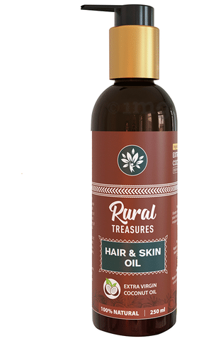 Rural Treasures Raw Natural Virgin Coconut Oil, Cold Pressed, 500 ml, Ayurvedic, Cooking, Hair, Skin Care, Baby Massage, Controls Hairfall, Oil  Pulling