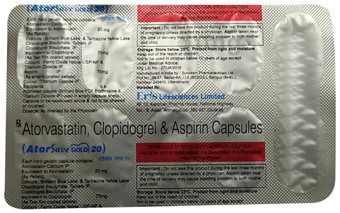Atorsave Gold 20 Capsule