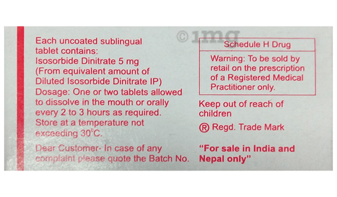 Isordil 5 Sublingual tablet image