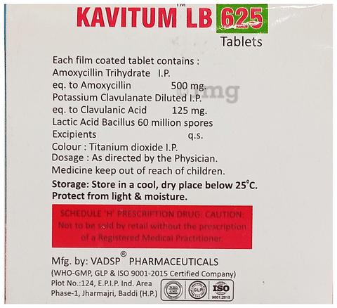 Kavitum LB 625 Tablet image Kavitum LB 625 Tablet image