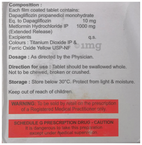 Dapalex M 10/1000 Tablet ER