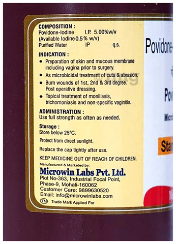 Microwin Povishield 5% Microbicidal Solution Standardised image Microwin Povishield 5% Microbicidal Solution Standardised image