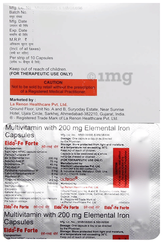 Eido -Fe Forte Capsule | Nutritional Supplement image Eido -Fe Forte Capsule | Nutritional Supplement image
