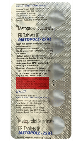Metopole 25 XL Tablet image Metopole 25 XL Tablet image