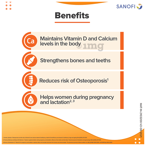 Depura Cal, Calcium and Vitamin D3 1000IU Tablet, Improves Bones Health, Prevents Osteoporosis image