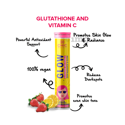 Chicnutrix Combo Pack of Glow Effervescent Tablet & Super C Effervescent Tablet (20 Each)