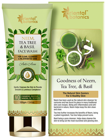 Oriental Botanics Neem Tea Tree Basil Face Wash Buy tube of