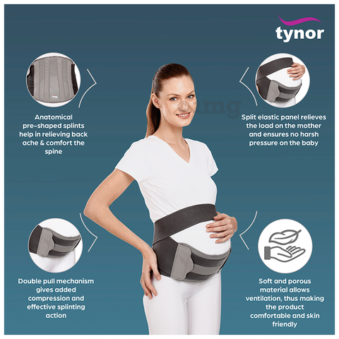 Tynor A 20 Pregnancy Back Support Belt XL Grey