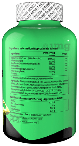 Naturyz Testo 6 1000mg Tribulus Tablet: Buy bottle of 60 ...