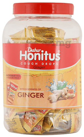 Dabur Honitus Cough Drops Lozenges Ginger: Buy jar of 100 ...