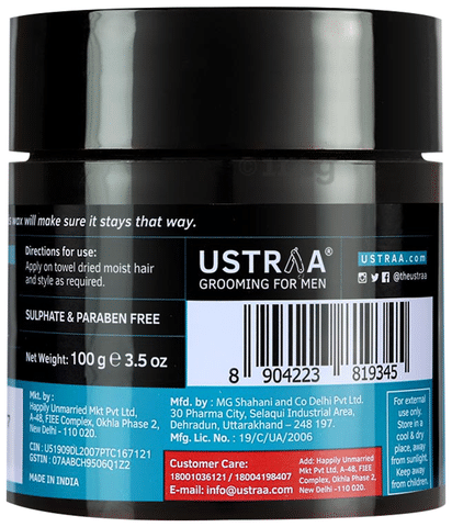 Ustraa Strong Hold Hair Wax Wet Look: Buy tube of 100 gm Gel at best price  in India | 1mg