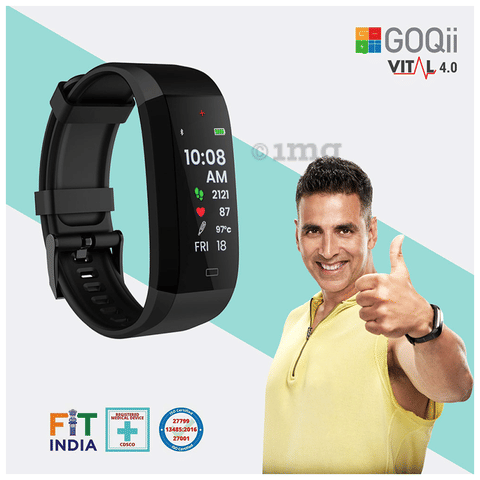 Fitness Tracker Goqii Smart Vital Blood Pressure Monitor GOQii