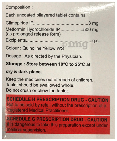 Glimisave M 3 Tablet PR image Glimisave M 3 Tablet PR image