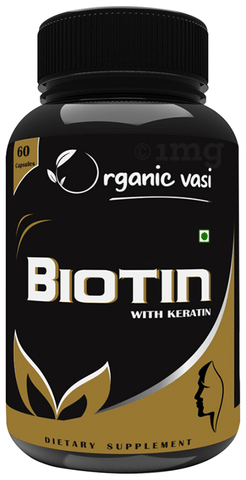 Organic Vasi Biotin with Keratin Capsule: Buy bottle of 60 capsules at best price in India | 1mg Organic Vasi Biotin with Keratin Capsule: Buy bottle of 60 capsules at best price in India | 1mg