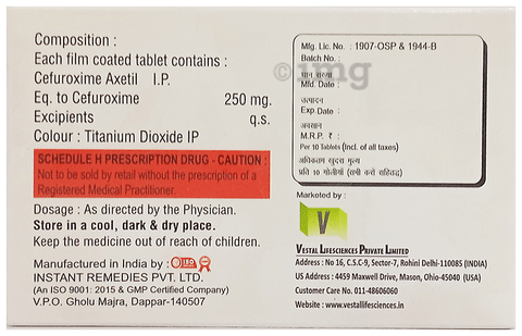 Ayucef 250 Tablet image