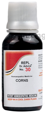 Homeopathic medicine for corns on top feet