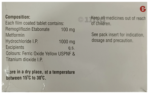 Remo M 100mg/1000mg Tablet image