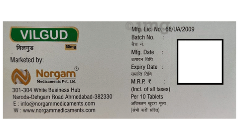 Vilgud 50mg Tablet image