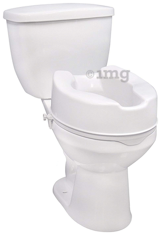(10cm Height) - Drive Medical 12065 Raised Toilet Seat with Lid - 4 Inches
