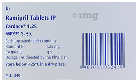 Cardace 1.25 Tablet image Cardace 1.25 Tablet image