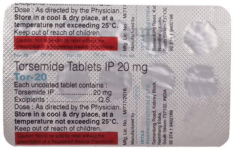 TOR 20 Tablet View Uses Side Effects Price and Substitutes 1mg