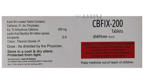 Cbfix 200 Tablet image