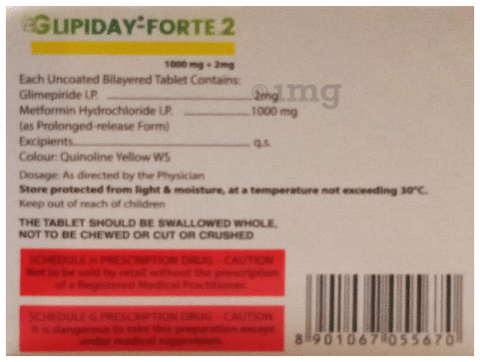 Glipiday-Forte 2 Tablet PR image Glipiday-Forte 2 Tablet PR image