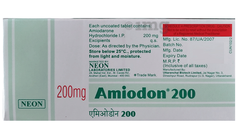 Amiodon 200mg Tablet image