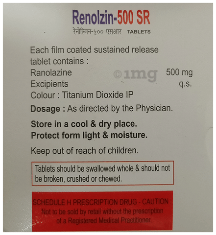 Renolzin 500 SR Tablet image
