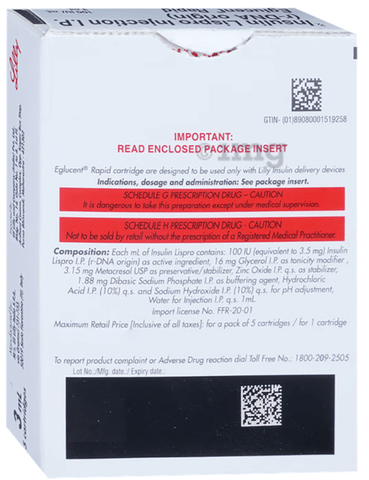 Eglucent Rapid (3ml Each) Solution for Injection image