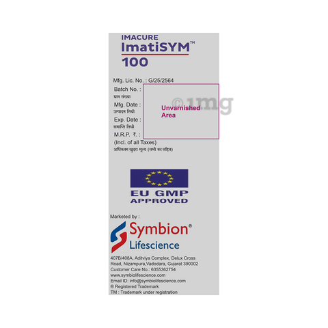 Imacure ImatiSYM 100 Tablet image Imacure ImatiSYM 100 Tablet image