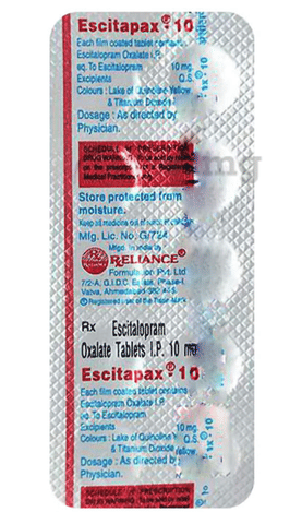 Escitapax 10 Tablet image Escitapax 10 Tablet image