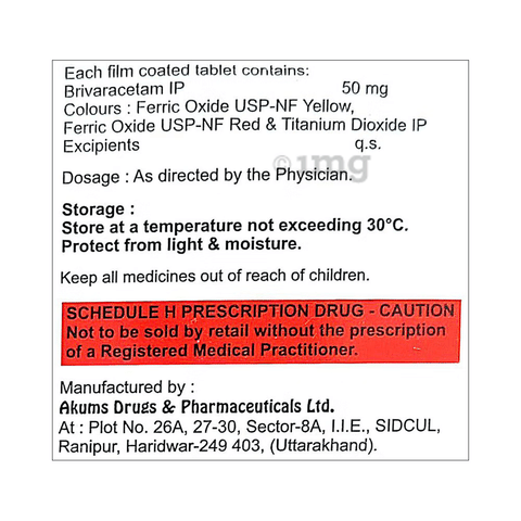 Brivlock 50 Tablet image Brivlock 50 Tablet image