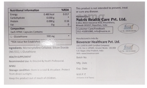 glutathione 500mg price L-GLUTATHIONE VEGCAPS 100S Liquid Liposomal Glutathione (4 FL