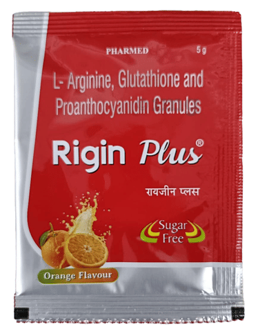 l arginine glutathione and proanthocyanidin granules Rigin Plus Granules Orange Sugar Free