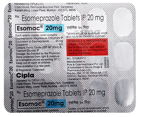 Esomac 20 Tablet image