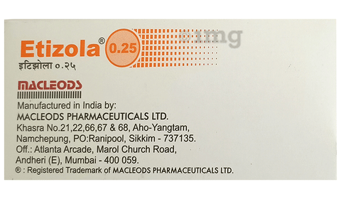 Etizola 0.25 Tablet image Etizola 0.25 Tablet image