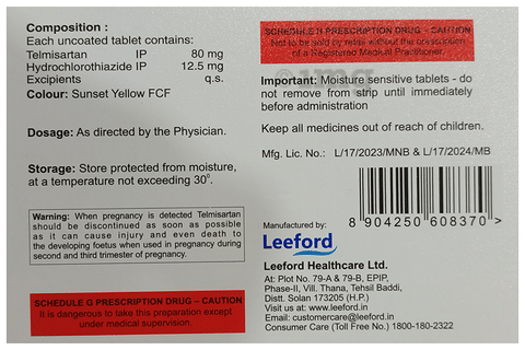 Telvilite H 80 Tablet image