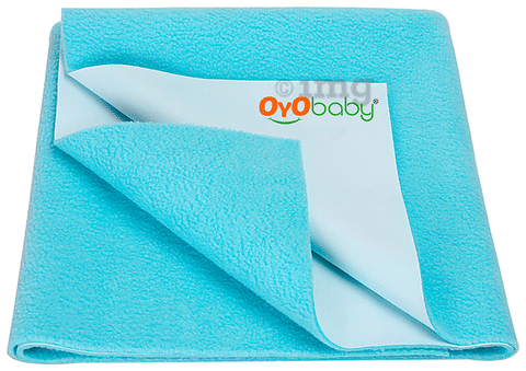 Oyo Baby Waterproof Bed Protector Baby Dry Sheet Medium Sea Blue