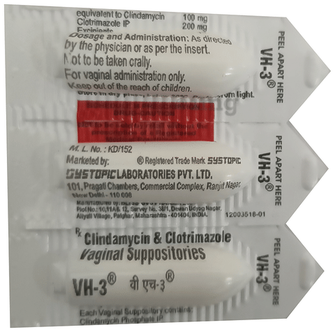 VH 3 Vaginal Suppository image VH 3 Vaginal Suppository image