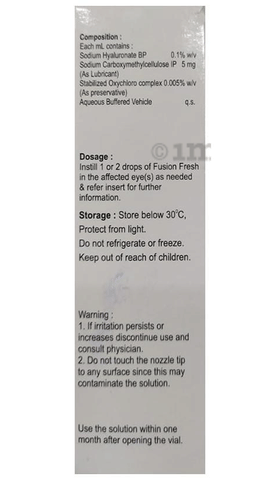 Fusion Fresh 0.1% Eye Drop image Fusion Fresh 0.1% Eye Drop image