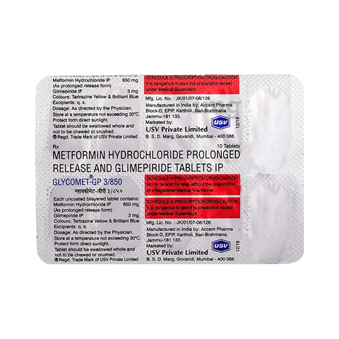 Glycomet Gp 3 850 Tablet Pr View Uses Side Effects Price And Substitutes 1mg Glycomet Gp 3 850 Tablet Pr View Uses Side Effects Price And Substitutes 1mg