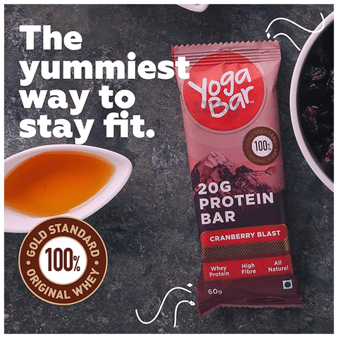 Yoga Bar 20gm Protein Bar for Nutrition, Flavour Cranberry Blast: Buy box  of 6.0 bars at best price in India