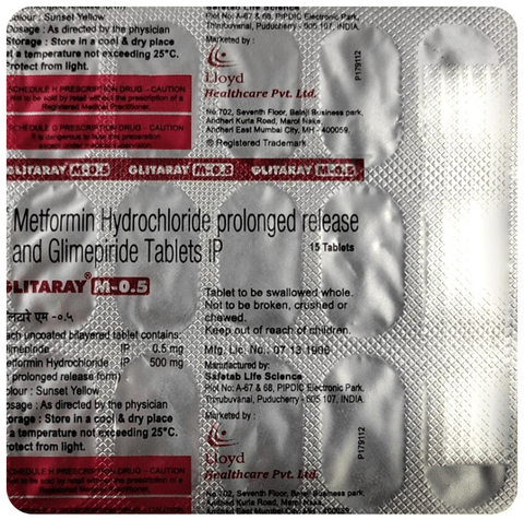 Glitaray-M 0.5 Tablet PR